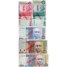 P 57S - P61S Cape Verde - 100 - 2500 Escudos Year 1989 (5 Notes)